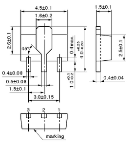 2SC2873 SI-N 50V 2A 0.5W 50MHz