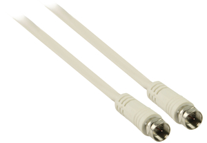 N-VLSP41000W50 F-kabel, Hvid, han/han, 5m