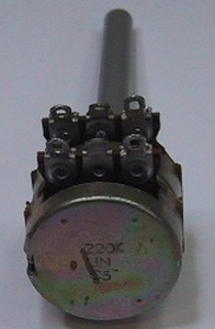 P20MLK220-STEREO-PH Potentiometer 6mm. STEREO LINEÆR 2x220K
